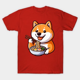 Shiba Inu Loves Ramen T-Shirt